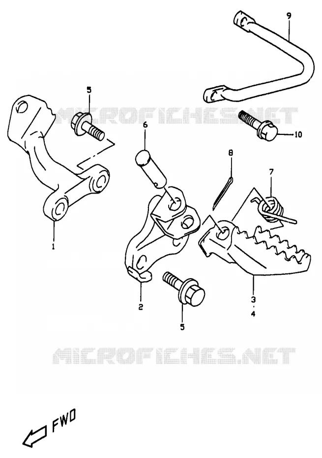 REPOSE PIED Suzuki MOTO 350 DR 1998  DR350W(V/W/X)