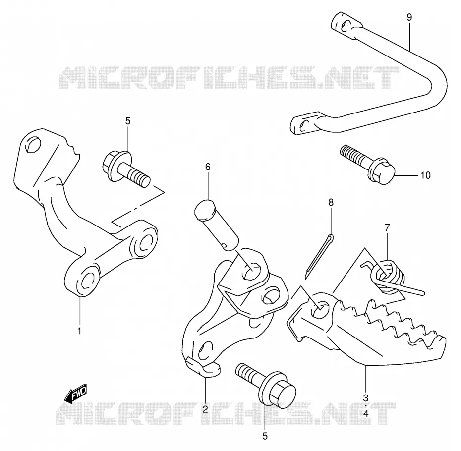 REPOSE PIED Suzuki MOTO 350 DR 1999  DR350X(E1)