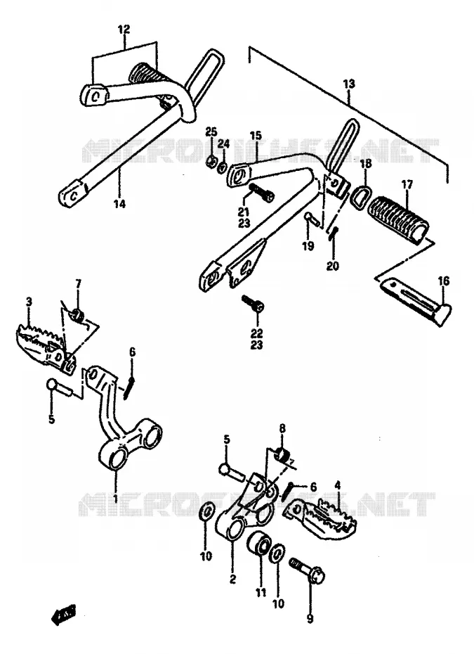REPOSE PIED Suzuki MOTO 600 DR 1989  DR600SUK(E2)