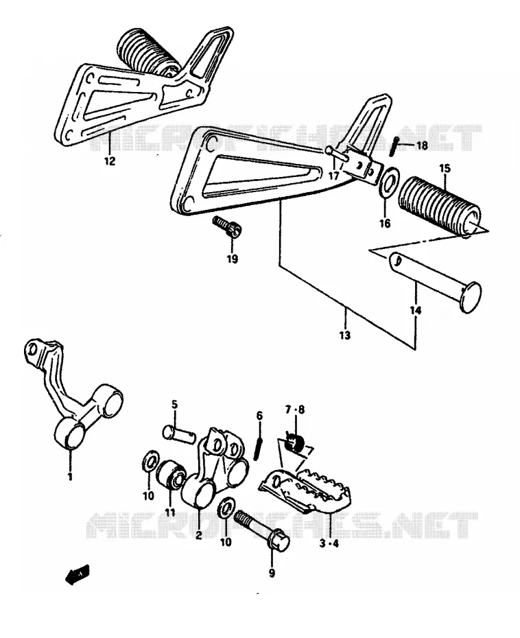 REPOSE PIED Suzuki MOTO 650 DR 1990  DR650SL(L/M)