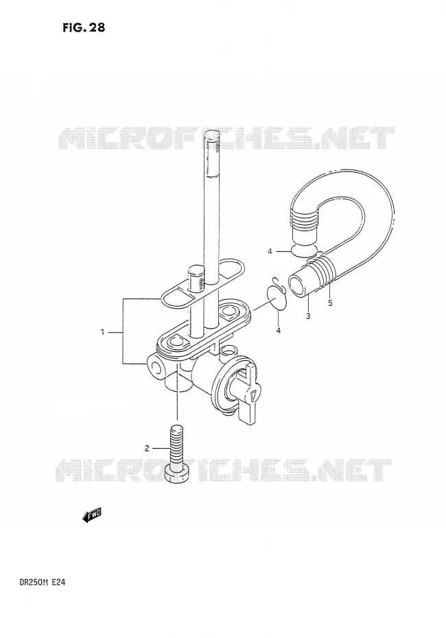 ROBINET D'ESSENCE Suzuki MOTO 250 DR 1991  DR250M(E24)