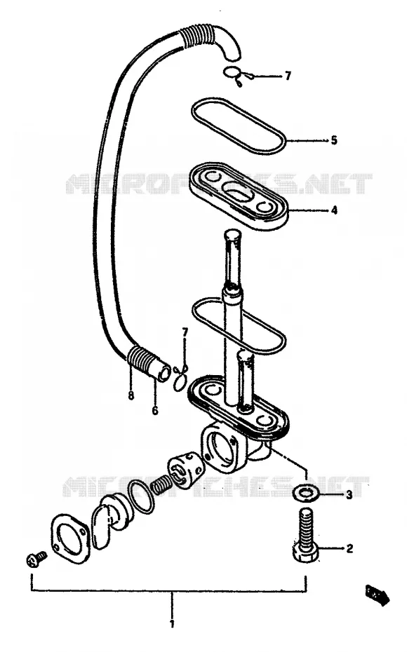 ROBINET D'ESSENCE Suzuki MOTO 600 DR 1985  DR600SUF(E2)