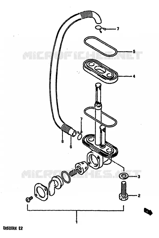 ROBINET D'ESSENCE Suzuki MOTO 600 DR 1986  DR600RG(E2)