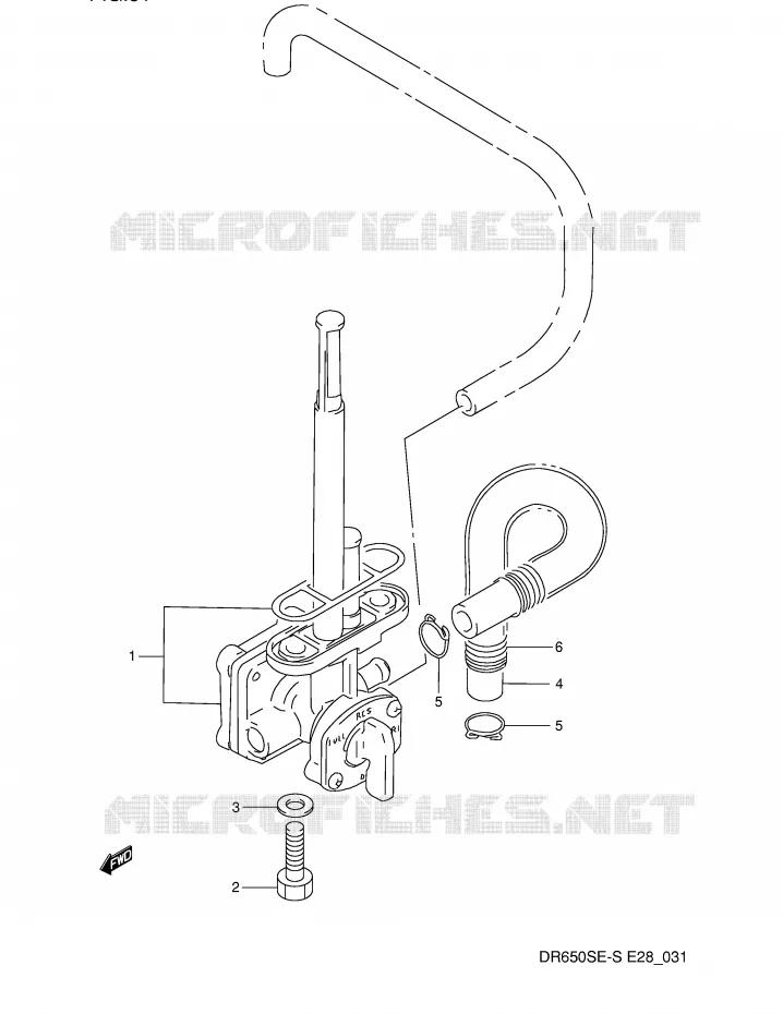 ROBINET D'ESSENCE Suzuki MOTO 650 DR 1993  DR650SP(E28)