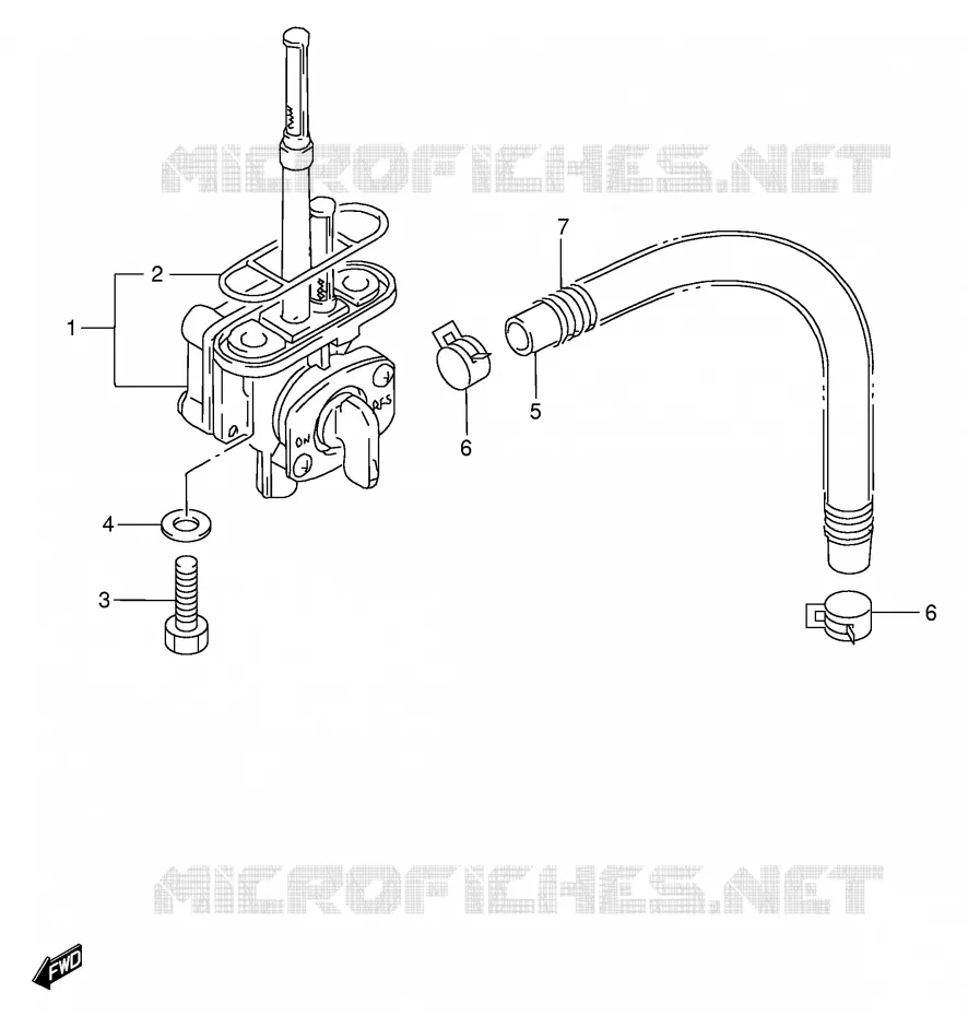 ROBINET D'ESSENCE Suzuki MOTO 650 DR 1996  DR650SET(E4)