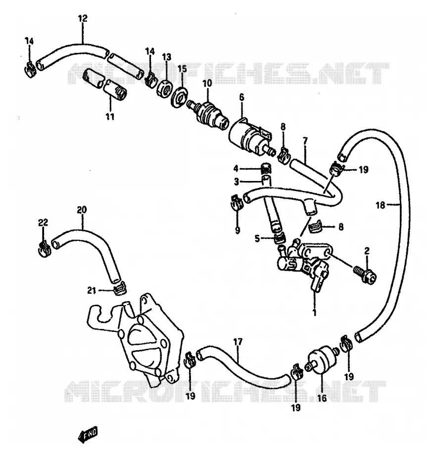 ROBINET D'ESSENCE Suzuki MOTO 750 DR 1989  DR750SUK(J/K)