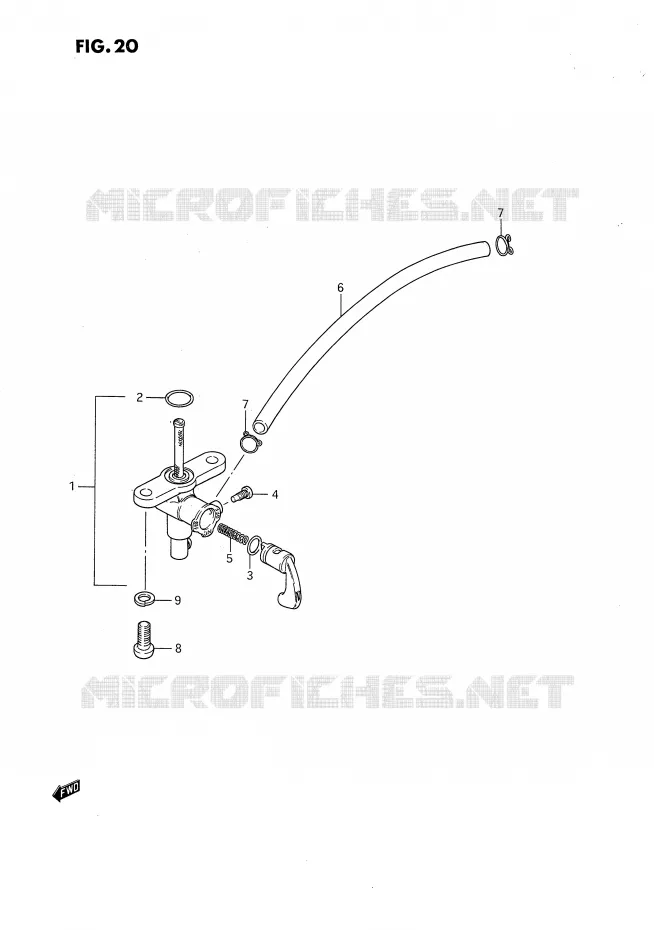 ROBINET D'ESSENCE Suzuki MOTO 80 DS 1986  DS80G(E3)