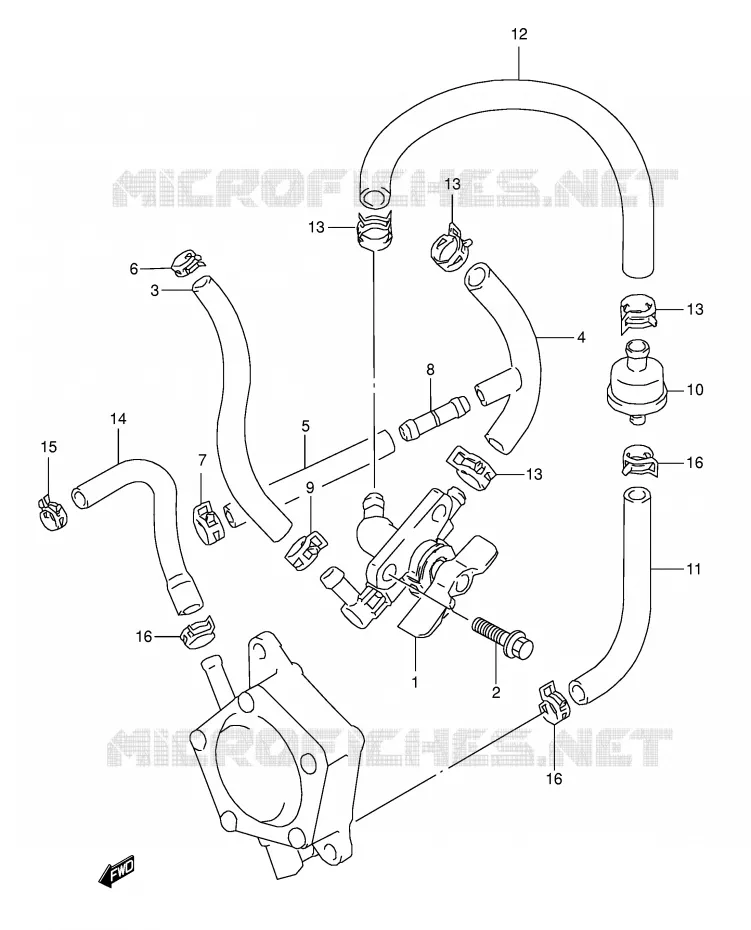 ROBINET D'ESSENCE Suzuki MOTO 800 DR 1996  DR800ST