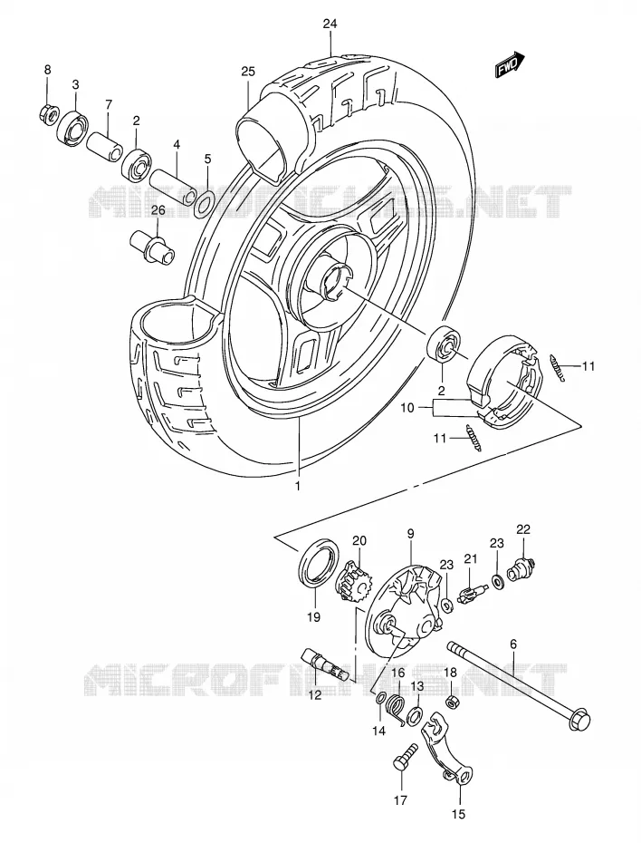 ROUE AVANT Suzuki SCOOTER 50 AE 1992  AE50N(E1)