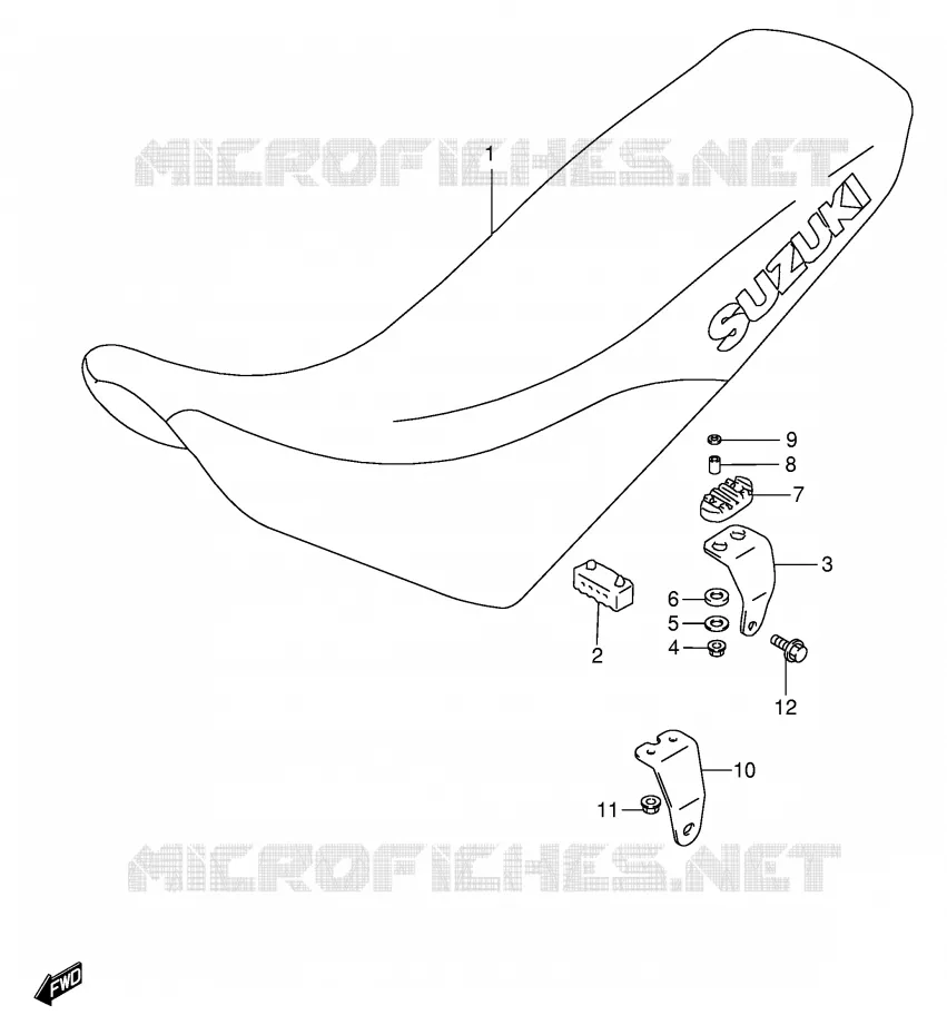 SELLE Suzuki MOTO 650 DR 1997  DR650SEUV(E4)