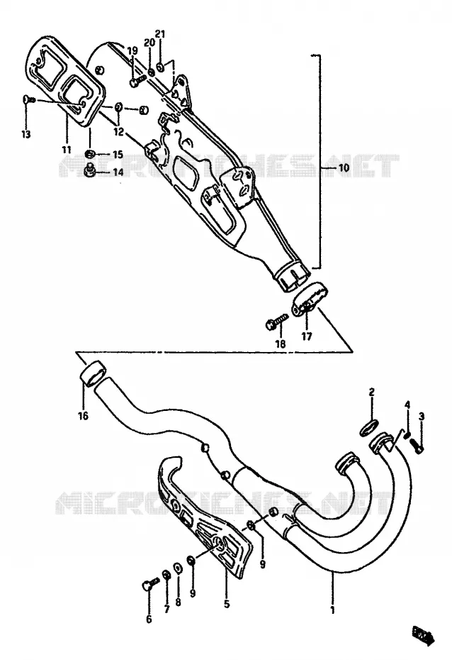 SILENCIEUX (MODELE F) Suzuki MOTO 600 DR 1989  DR600SUK(E2)