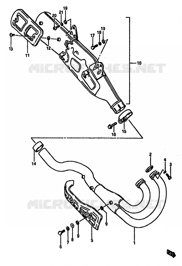 SILENCIEUX (MODELE K) Suzuki MOTO 600 DR 1986  DR600SG(E2)