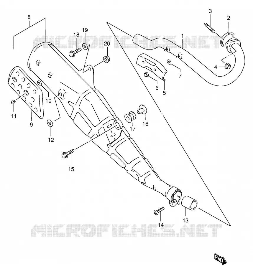 SILENCIEUX Suzuki MOTO 200 DR 1995  DR200SES(E24)