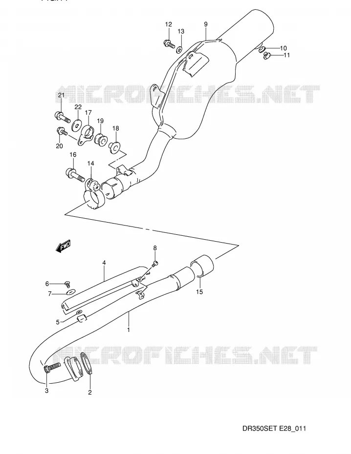 SILENCIEUX Suzuki MOTO 350 DR 1993  DR350SP(E28)