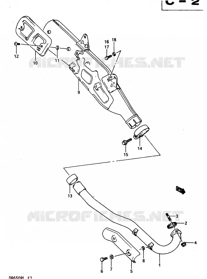 SILENCIEUX Suzuki MOTO 650 DR 1990  DR650RL(L)
