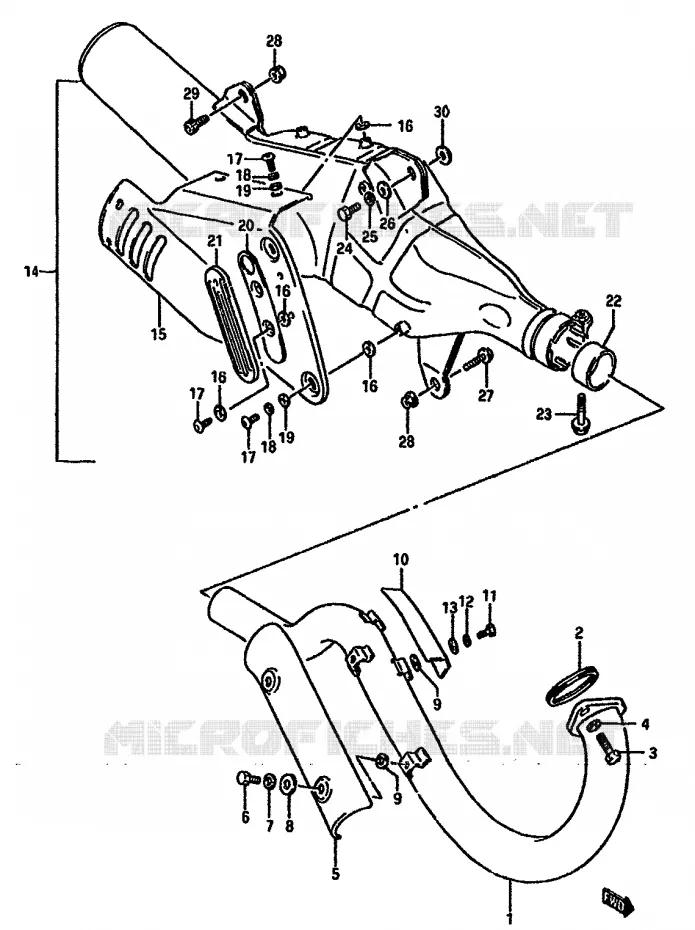 SILENCIEUX Suzuki MOTO 750 DR 1988  DR750SJ(J/K)