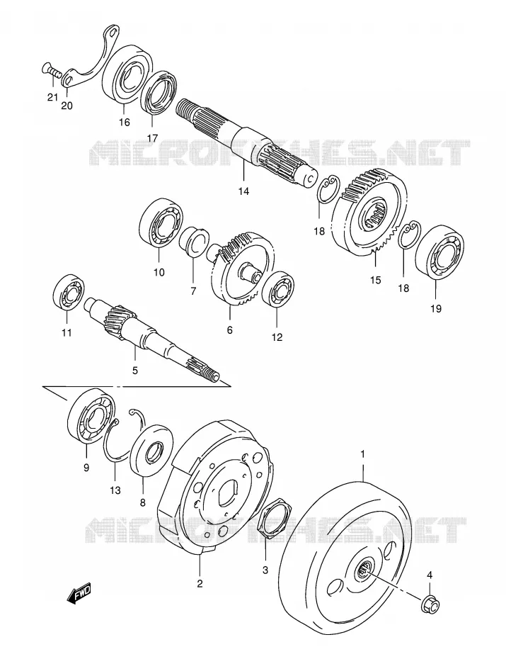 TRANSMISSION (2) Suzuki SCOOTER 150 BURGMAN 2000  AN150Y(E34)