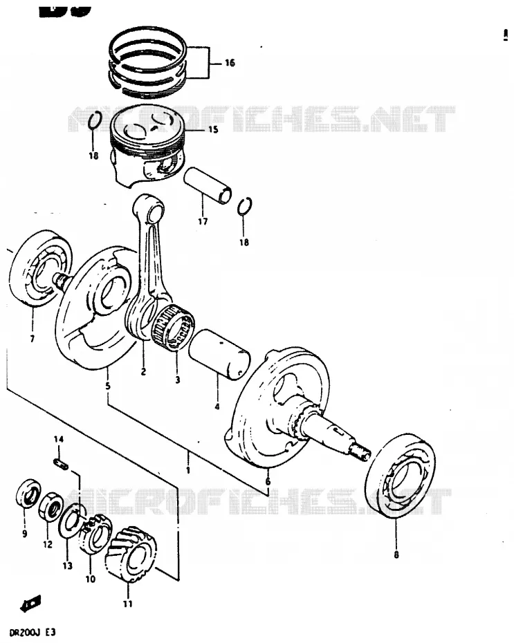 VILEBREQUIN Suzuki MOTO 200 DR 1988  DR200J(G/H/J)