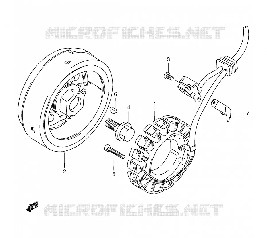 ALLUMAGE ROTOR - STATOR Suzuki MOTO 650 FREEWIND 1997  XF650V(E2)