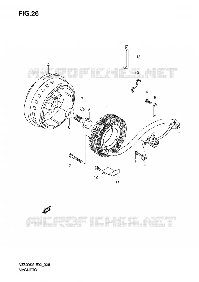 ALLUMAGE ROTOR - STATOR Suzuki MOTO 800 MARAUDER 2007  VZ800ZK7(E2)
