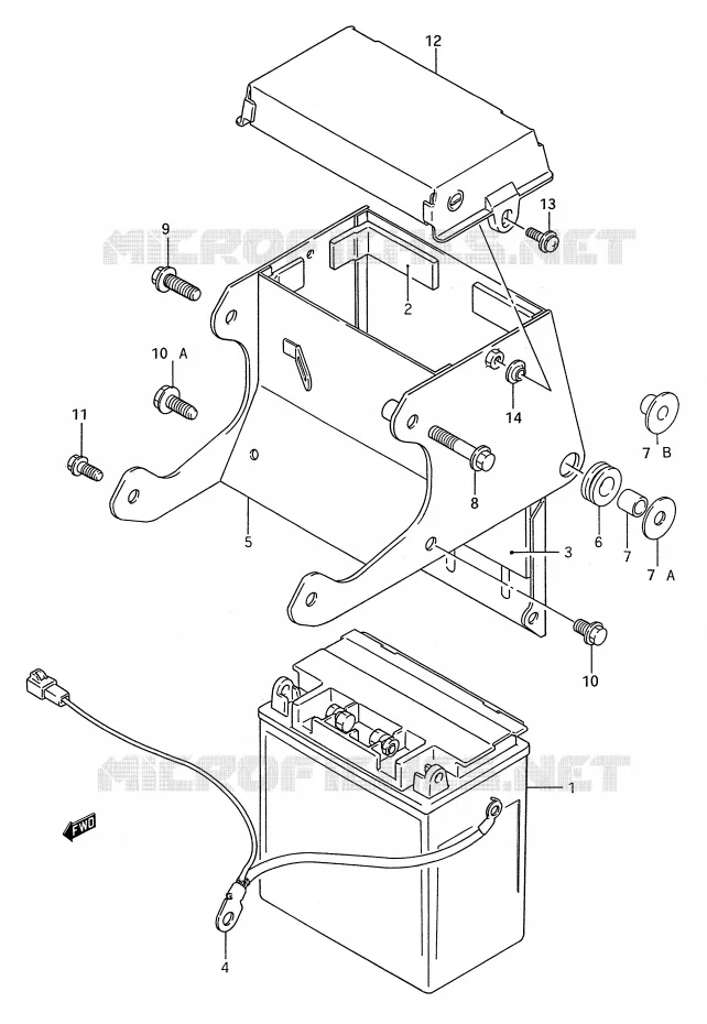 BATTERIE Suzuki MOTO 1400 INTRUDER 1991  VS1400GLPM(E28)