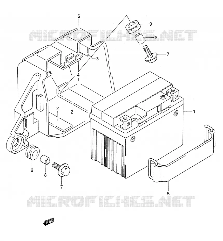 BATTERIE Suzuki MOTO 200 TS-R 1992  TS200RN(E28)