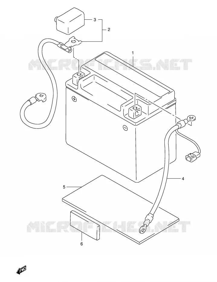BATTERIE Suzuki MOTO 650 FREEWIND 1999  XF650X(E2)