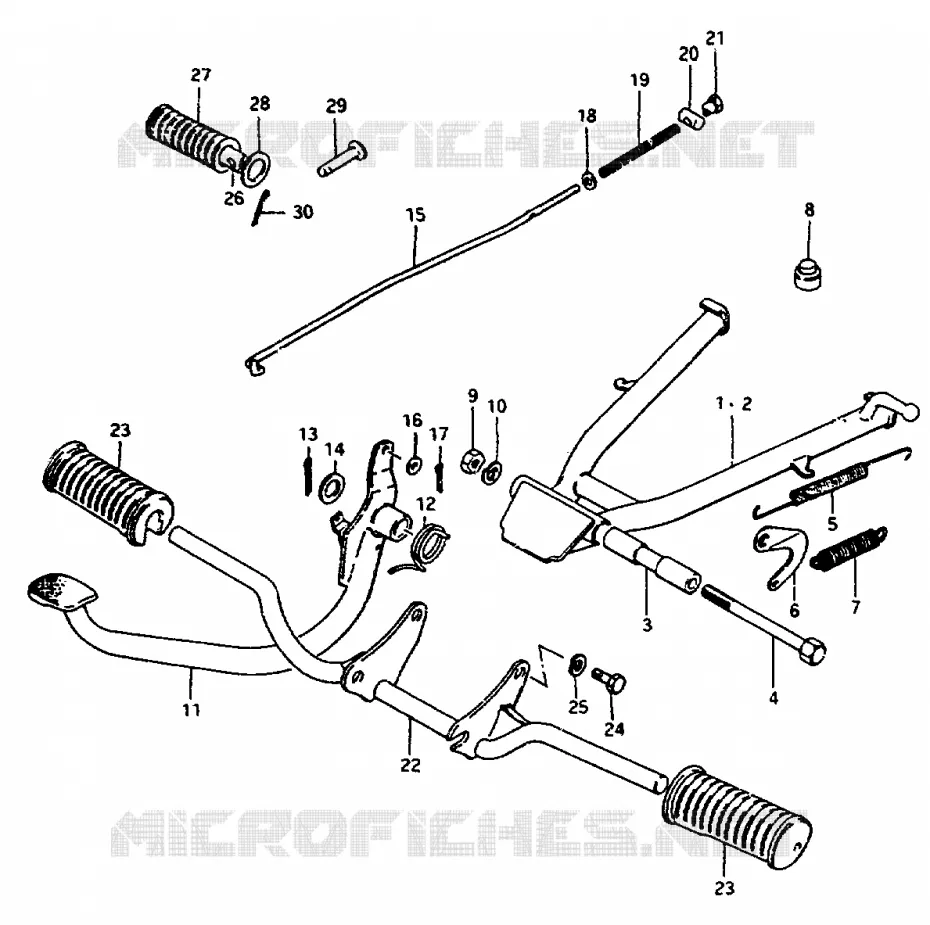BEQUILLE - PEDALE DE FREIN ARRIERE Suzuki MOTO 50 ZR 1999  ZR50KX(X)