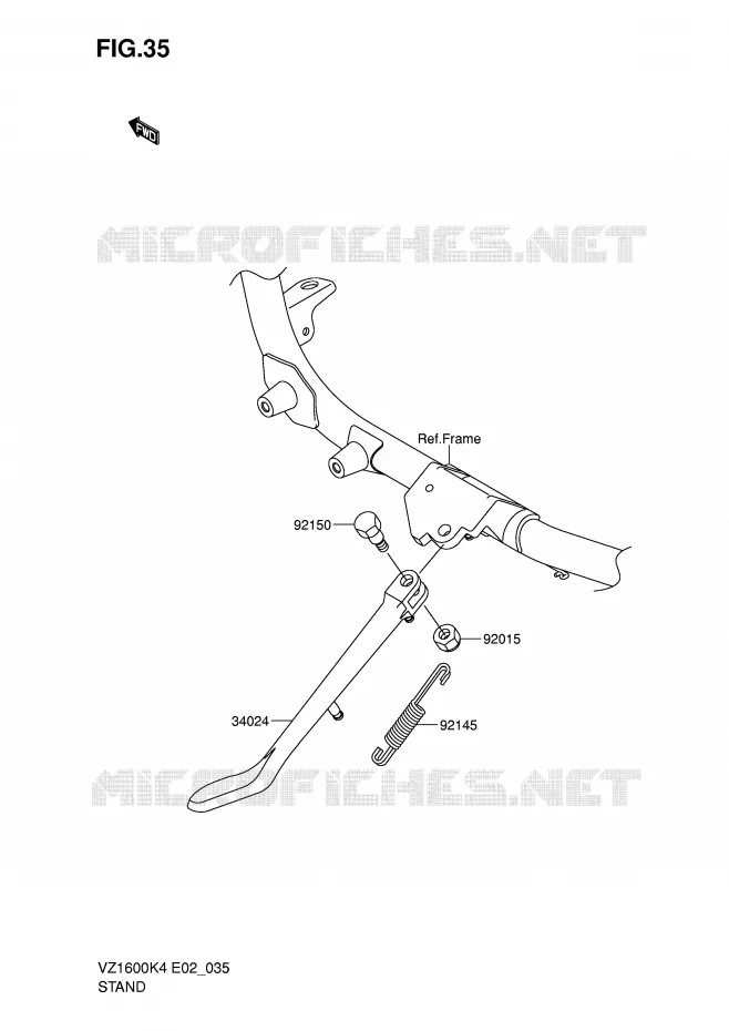 BEQUILLE Suzuki MOTO 1600 MARAUDER 2005  VZ1600K5(E2)