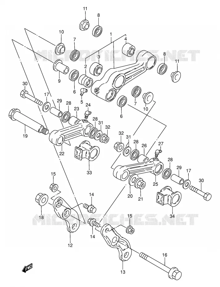 BIELLETTE D'AMORTISSEUR Suzuki MOTO 50 TS-W 1983  TS50WD(E6)