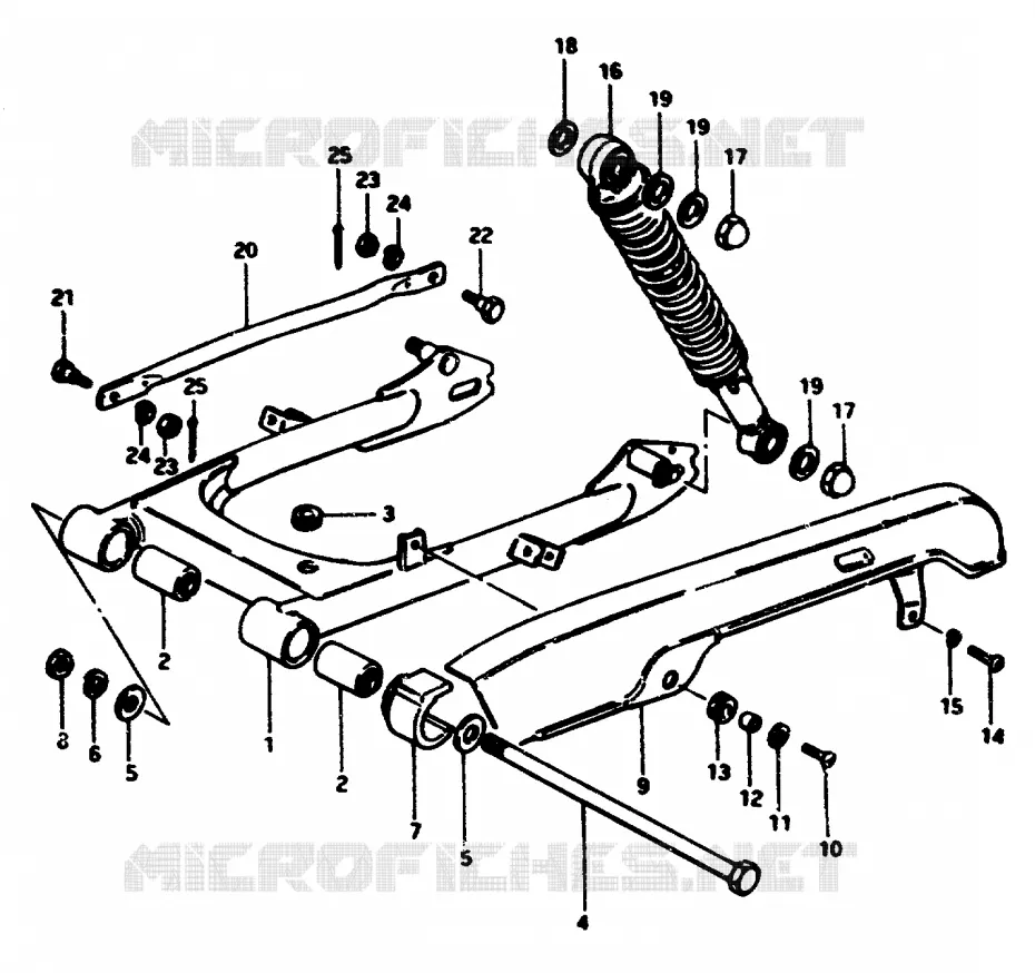 BRAS OSCILLANT ARRIERE Suzuki MOTO 50 ZR 1999  ZR50SLKX