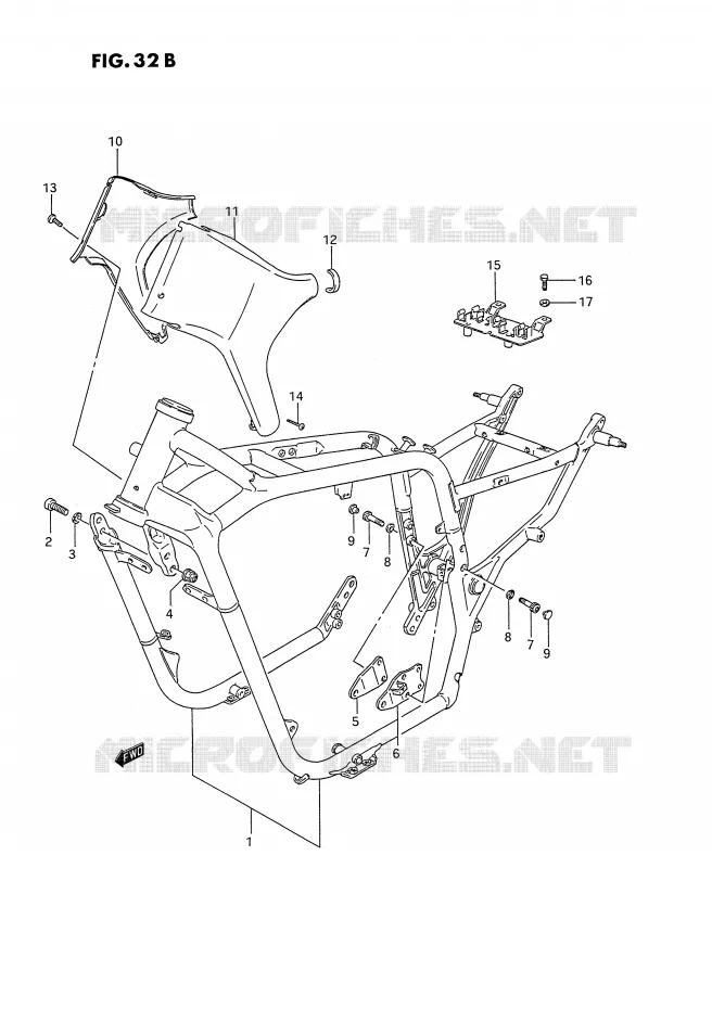 CADRE (MODELE S) Suzuki MOTO 1400 INTRUDER 1990  VS1400GLFL(E2)