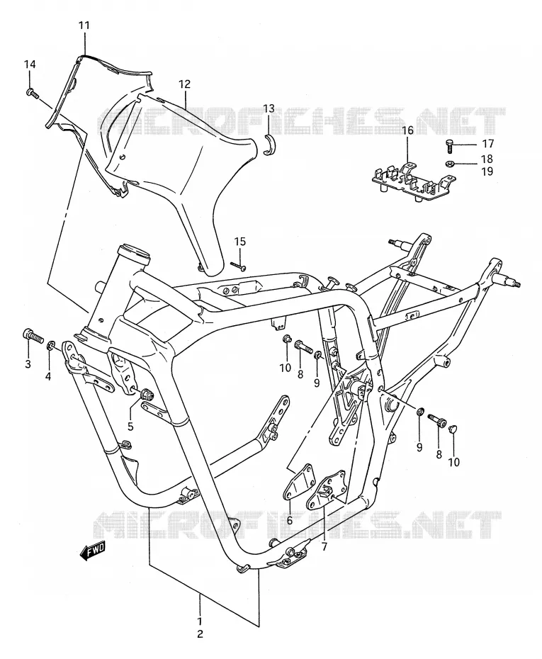 CADRE Suzuki MOTO 1400 INTRUDER 1995  VS1400GLFS(E28)