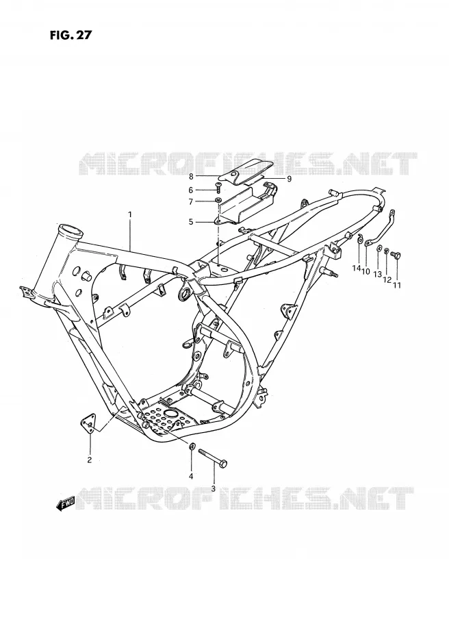 CADRE Suzuki MOTO 185 TS-ER 1993  TS185ERP(E24)