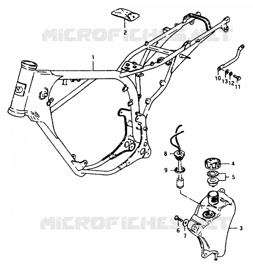 CADRE Suzuki MOTO 50 ZR 1999  ZR50KX(X)