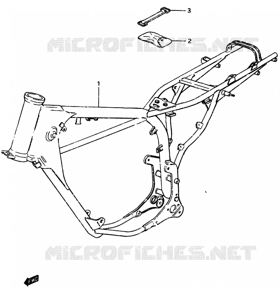 CADRE Suzuki MOTO 50 ZR 1999  ZR50SKX