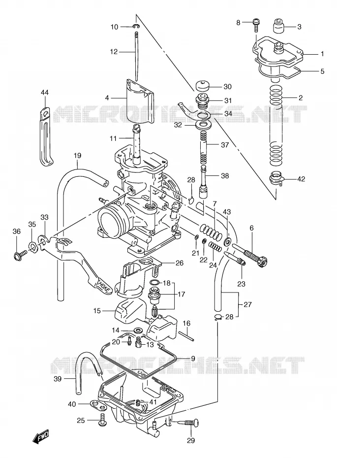 CARBURATEUR Suzuki MOTO 125 TS-R 1992  TS125RN(E2)