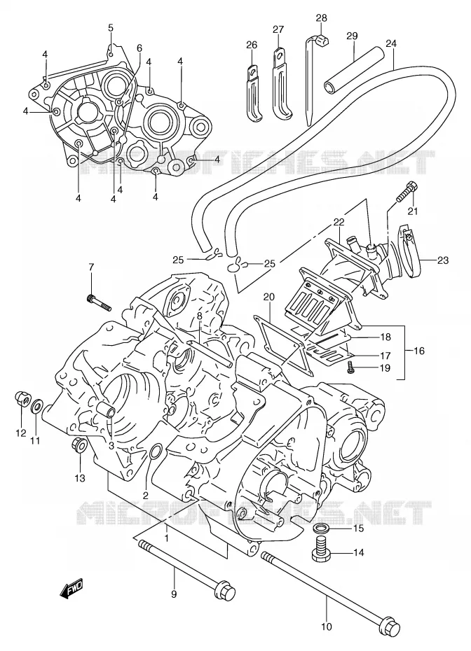 CARTER Suzuki MOTO 125 TS-R 1994  TS125RR(E2)