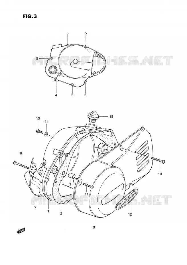 CARTER Suzuki MOTO 185 TS-ER 1992  TS185ERN(E24)