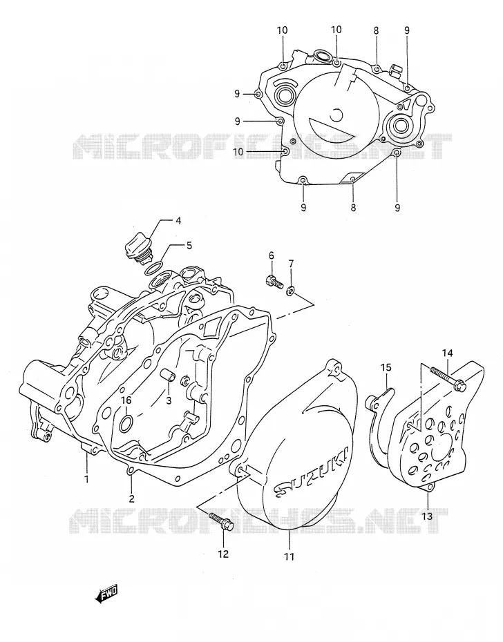 CARTER Suzuki MOTO 200 TS-R 1992  TS200RN(E28)