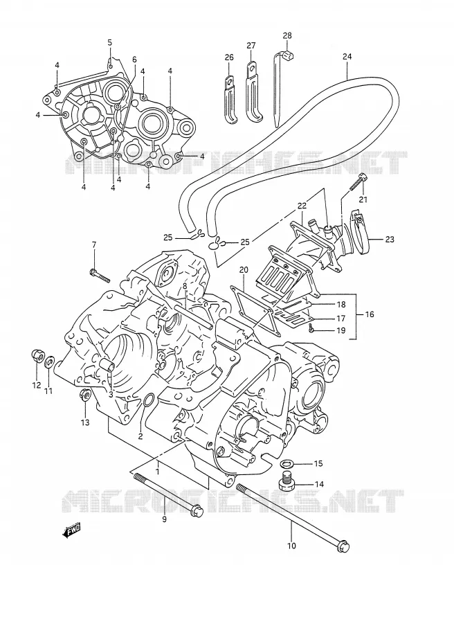 CARTER Suzuki MOTO 200 TS-R 1993  TS200RP(E28)