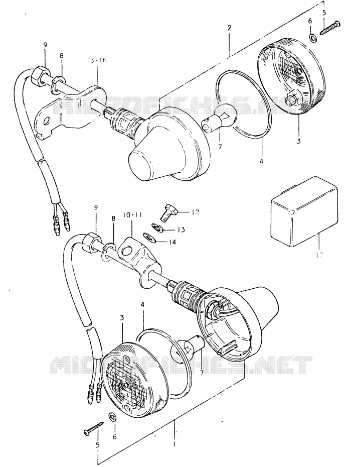 CLIGNOTANTS Suzuki MOTO 125 TS-ER 1996  TS125ERT(T/X)
