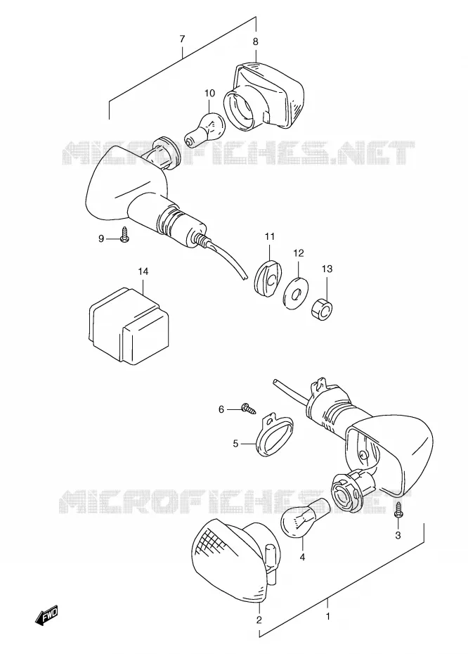 CLIGNOTANTS Suzuki MOTO 650 FREEWIND 2000  XF650Y(E2)