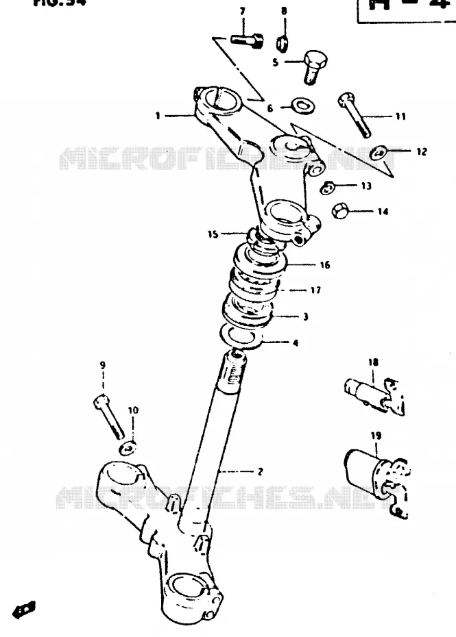 COLONNE DE DIRECTION Suzuki MOTO 650 XN85-T 1983  XN85D