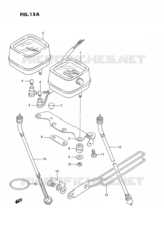 COMPTEUR (MODELE N/P/R E24) Suzuki MOTO 185 TS-ER 1992  TS185ERN(E24)