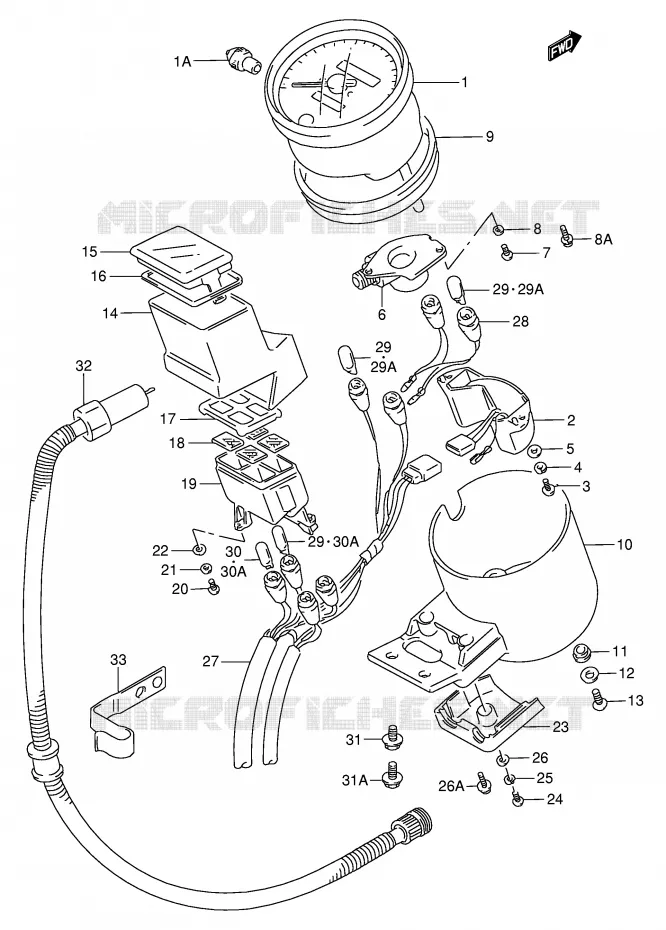 COMPTEUR (MODELE T/V) Suzuki MOTO 800 INTRUDER 1992  VS800GLN(E28)