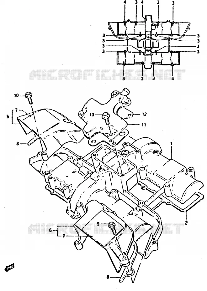 COUVERCLE DE CULASSE Suzuki MOTO 650 XN85-T 1983  XN85D