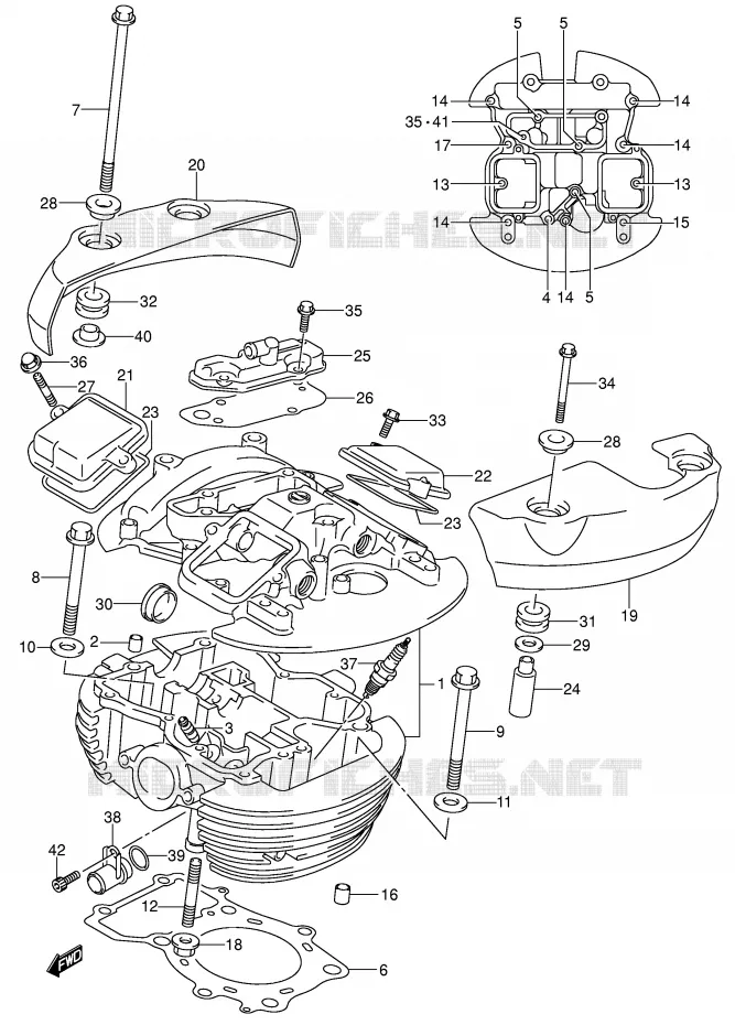 CULASSE ARRIERE Suzuki MOTO 800 VOLUSIA 2004  VL800ZK4(E2)