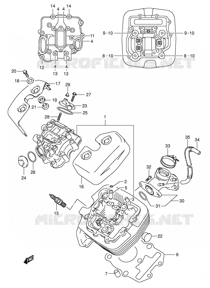 CULASSE (AVT) Suzuki MOTO 125 INTRUDER 2003  VL125UK3(E2)