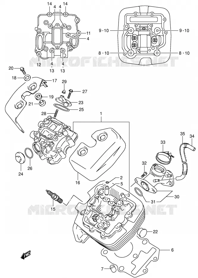 CULASSE (AVT) Suzuki MOTO 125 INTRUDER 2005  VL125K5(E2)